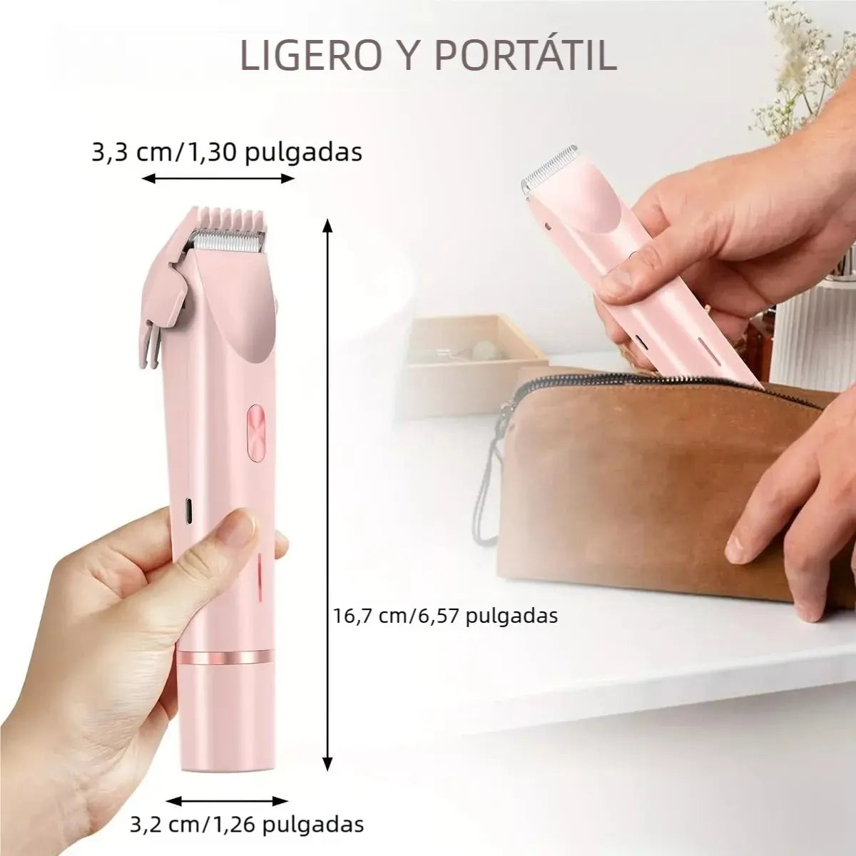 Depiladora Eléctrica Doble Cabezal PRO