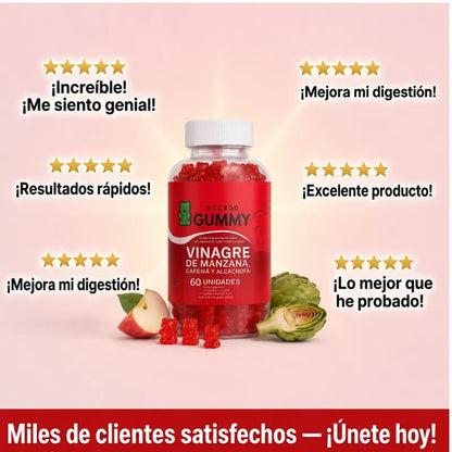 Apoya tu Digestión y Controla tus Antojos - Gomas de Vinagre de Manzana