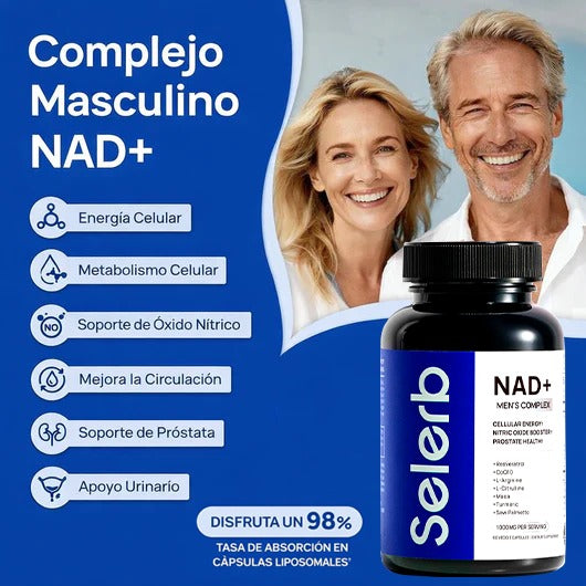 SELERB NAD+ Poder Masculino Energía, rendimiento y vitalidad – 60 cápsulas