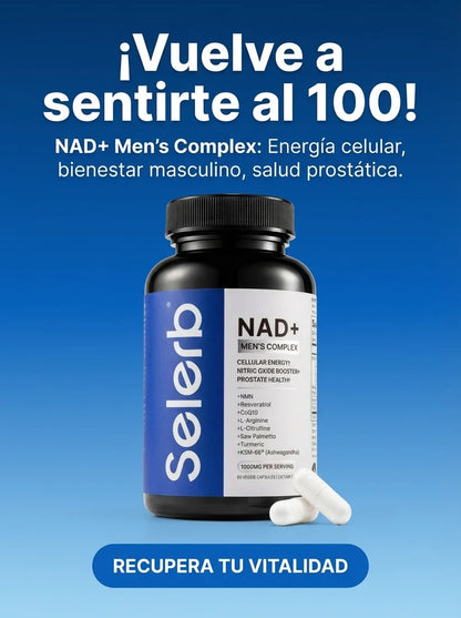 SELERB NAD+ Poder Masculino Energía, rendimiento y vitalidad – 60 cápsulas