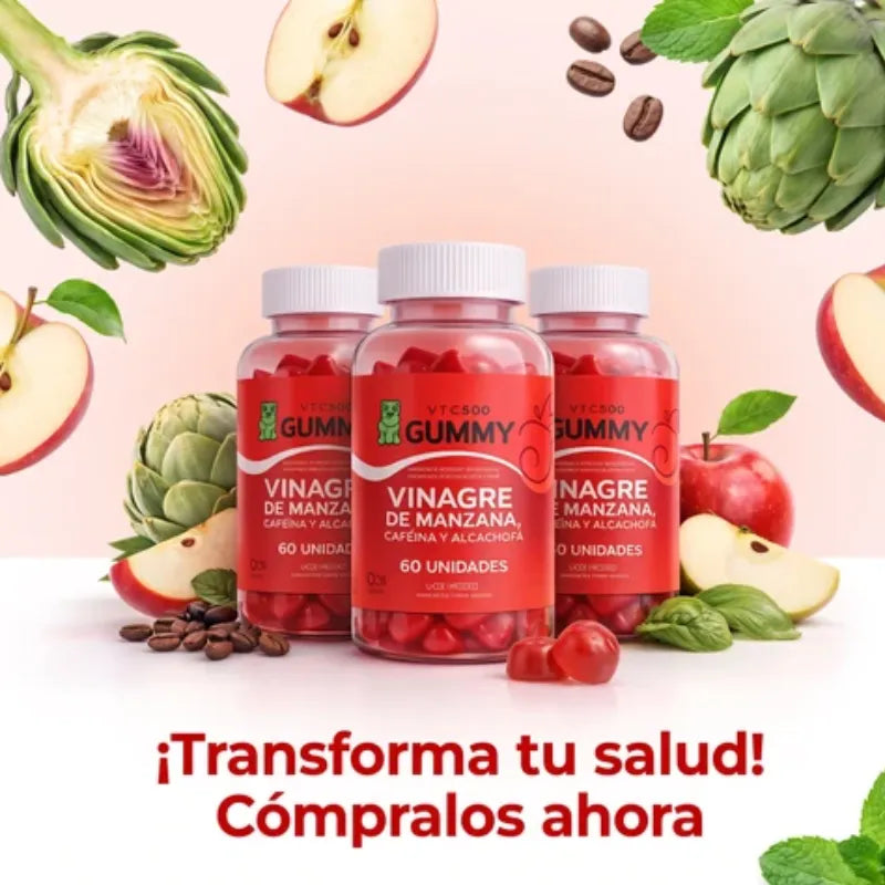 Apoya tu Digestión y Controla tus Antojos - Gomas de Vinagre de Manzana