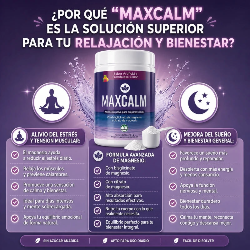 Frena el sobrepensamiento y la tensión al instante - MAXCALM 454g