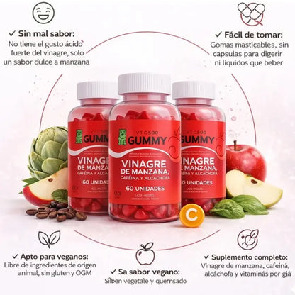 Apoya tu Digestión y Controla tus Antojos - Gomas de Vinagre de Manzana