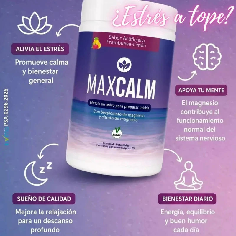 Frena el sobrepensamiento y la tensión al instante - MAXCALM 454g