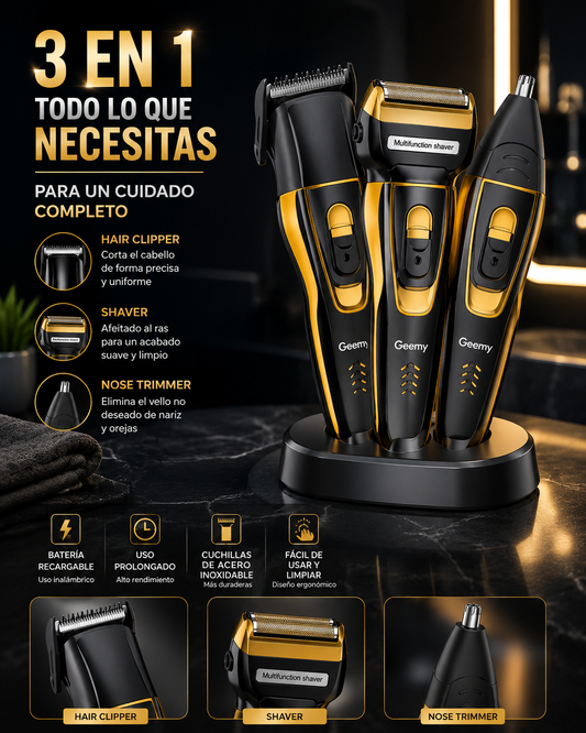 Máquina barbera Geemy 3 en 1