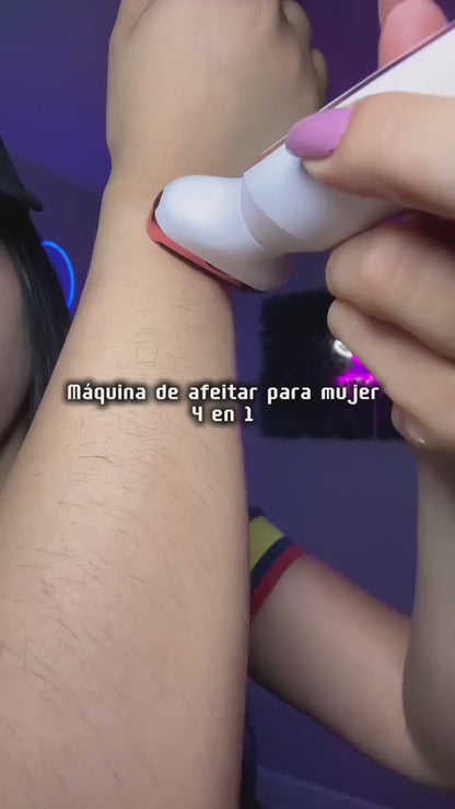 Depiladora Eléctrica Recargable 4 en 1 para Rostro, Cuerpo, Nariz y Cejas – Briola Pro