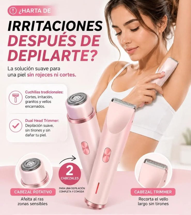 Depiladora Eléctrica Doble Cabezal PRO