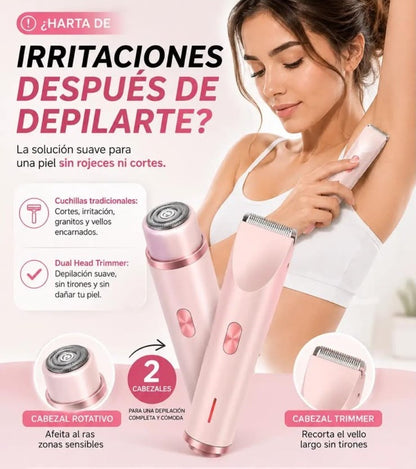 Depiladora Eléctrica Doble Cabezal PRO
